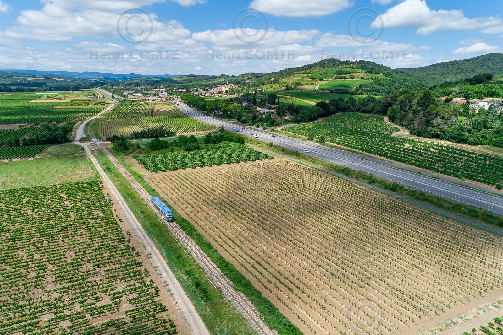 Train et route